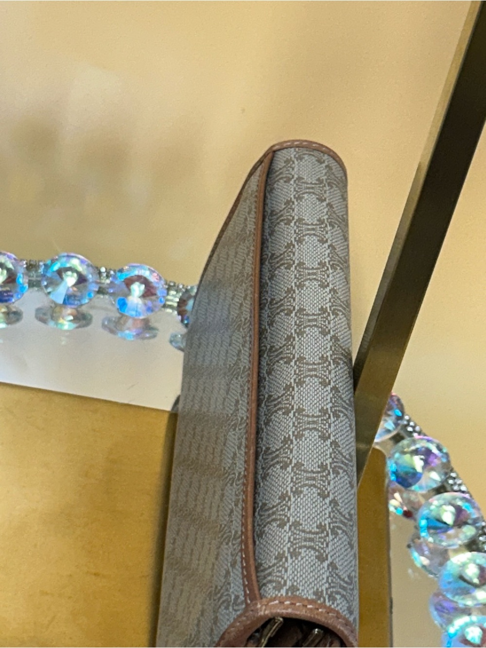 Celine Brown and Beige Triomphe Canvas Continental Wallet - Picture 7 of 16